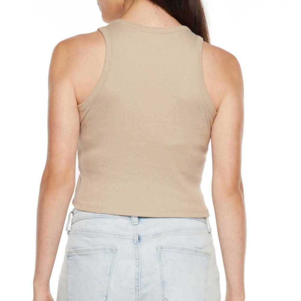 Mighty Fine Juniors Womens Crew Neck Sleeveless Tank Top - Picture 2 of 2